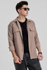 Light Brown Double Pocket Overshirt