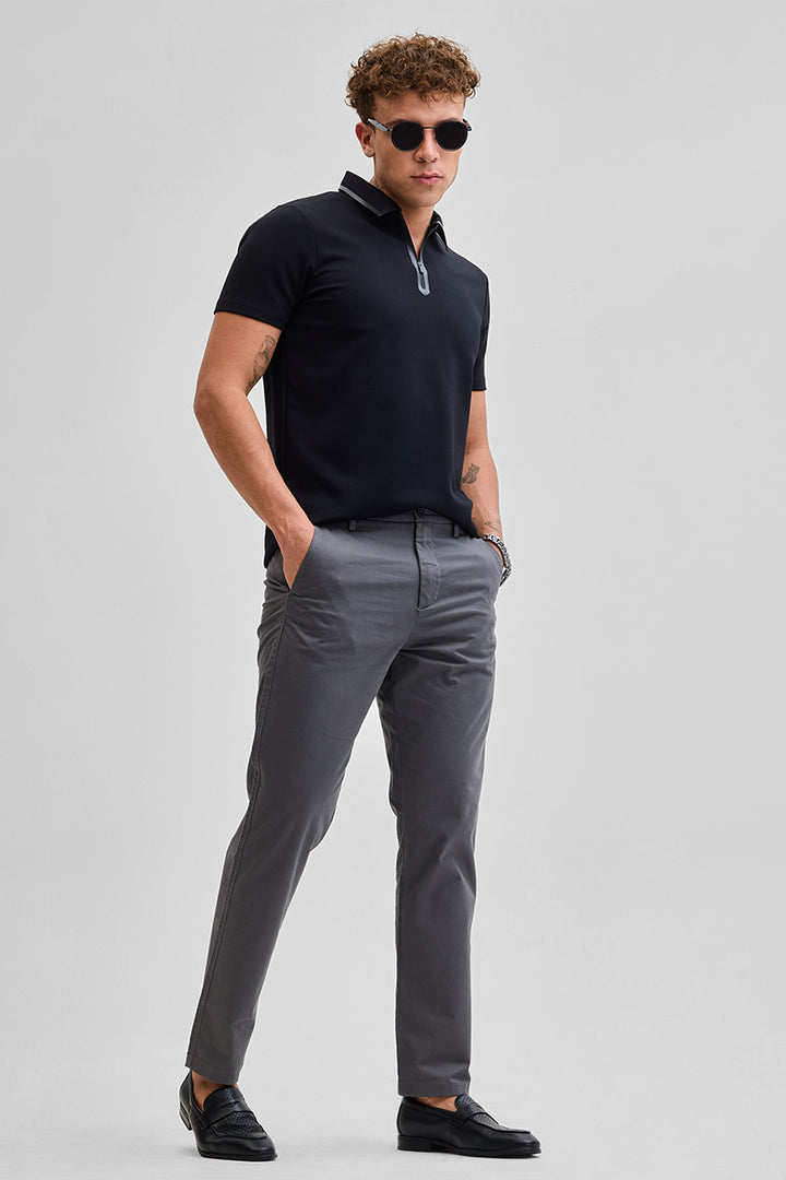 Dark Grey Slim Fit Trousers