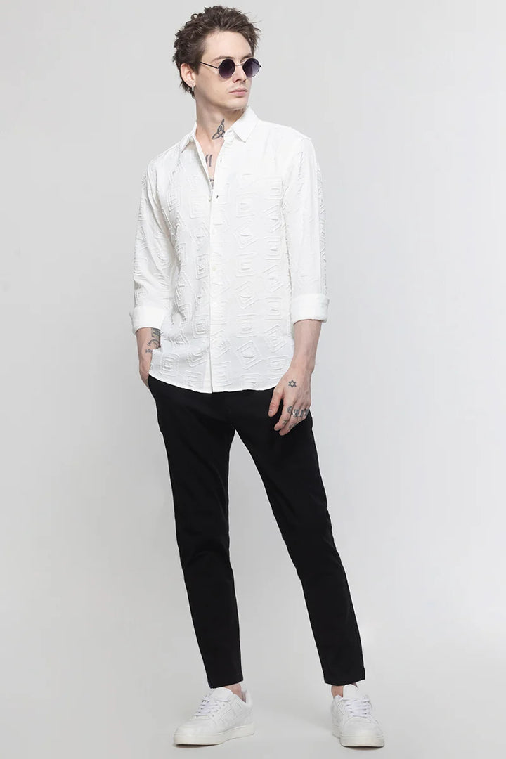 TextuRiche Square White Shirt