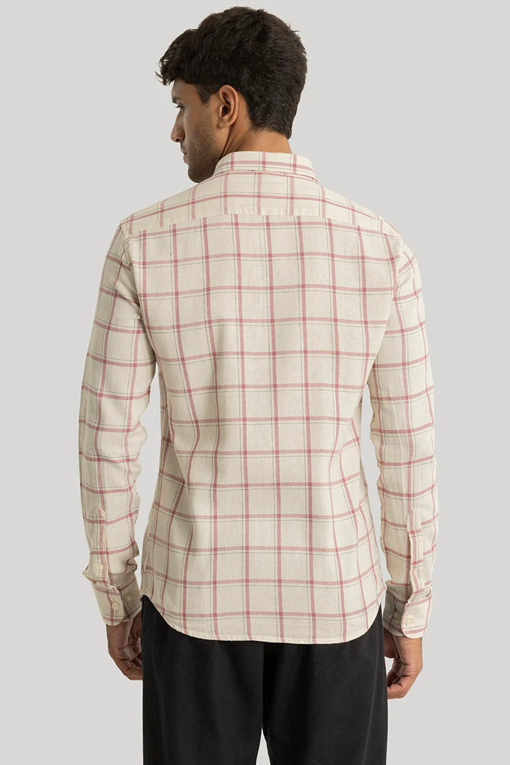 Scope Pink Checks Linen Shirt