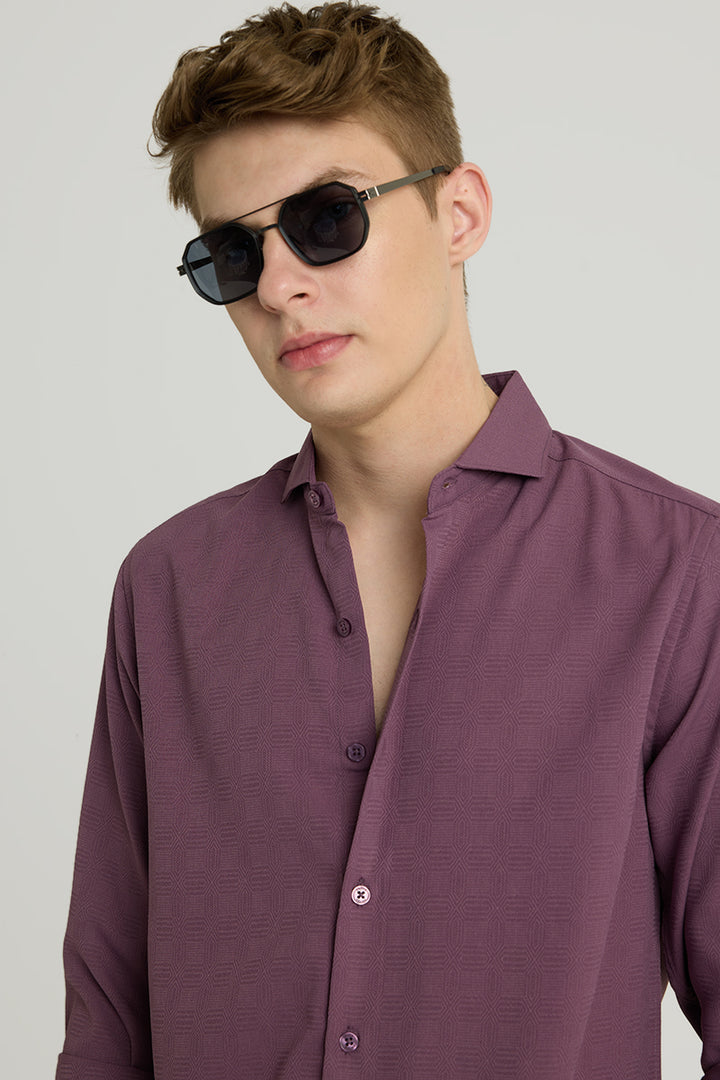 Mauve French Collar Shirt