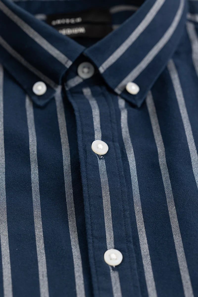 Bodil Navy Striped Shirt