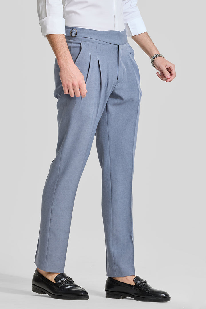 Greyish Blue Gurkha Trousers