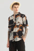 Brown Textured Abstract Shirt