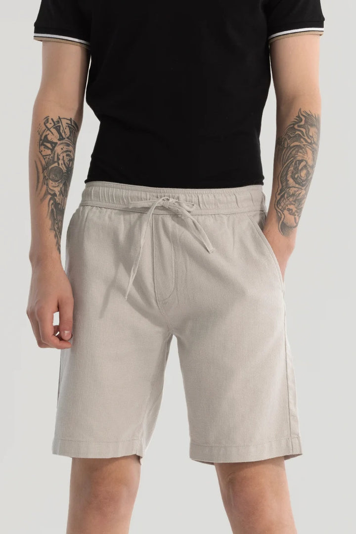 Light Grey Cotton Shorts