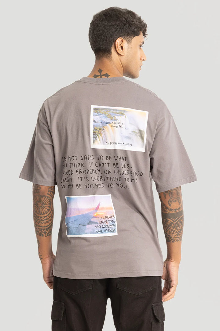 Its Gravity Grey Oversized T-Shirt