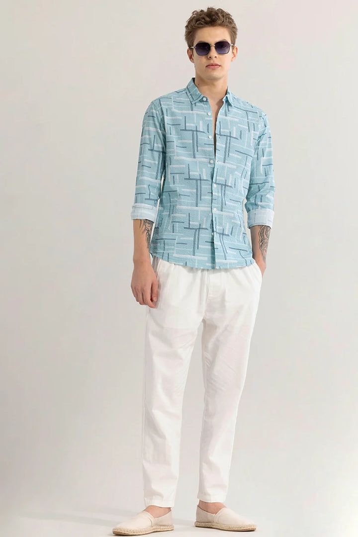 Azuregrid Abstract Blue Shirt