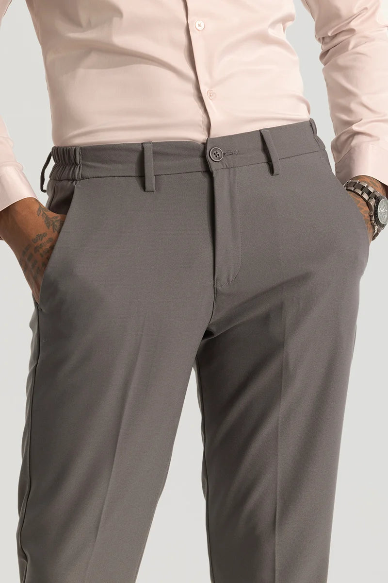 Grey Slim Fit Trousers