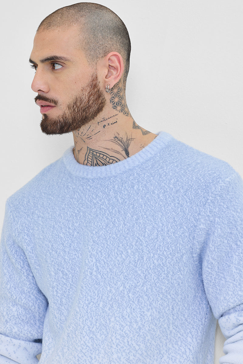 Light Blue Ombre Light Weight Sweater