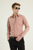 Peach Slim Fit Stretch Shirt