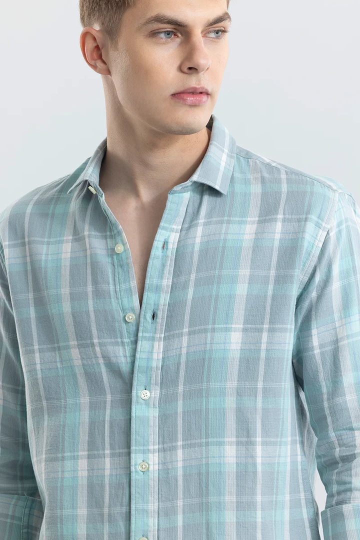 Beatice Light Blue Checks Shirt