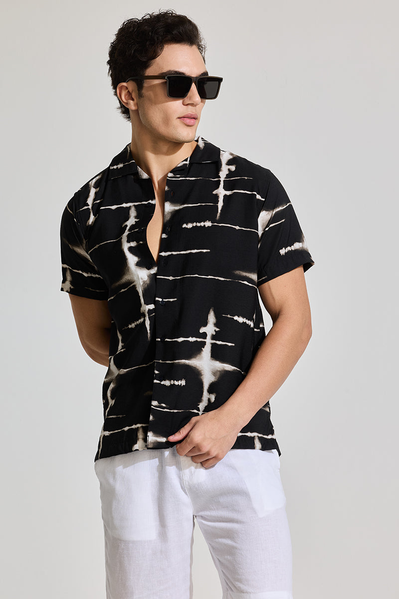 Black Cuban Abstract Shirt