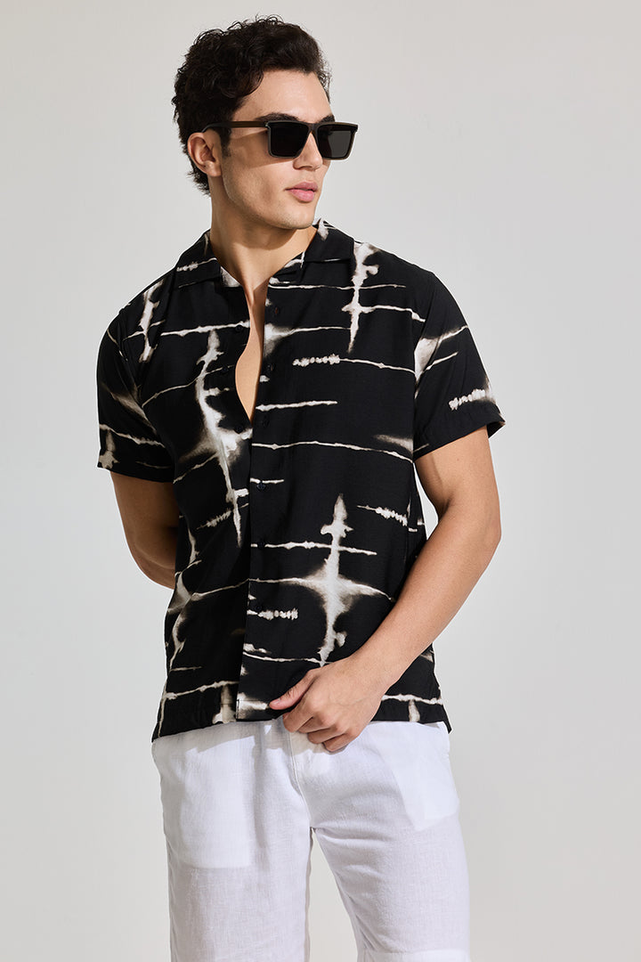 Black Cuban Abstract Shirt