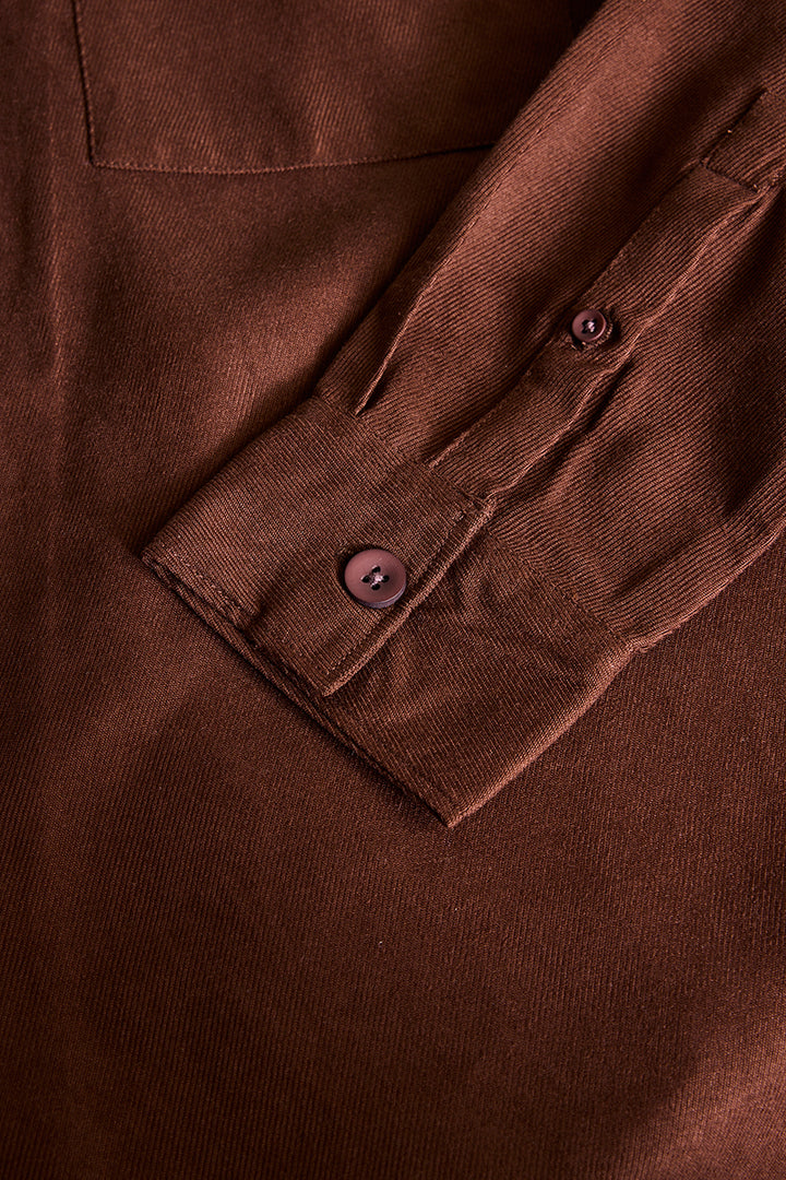 Brown Double Pocket Overshirt