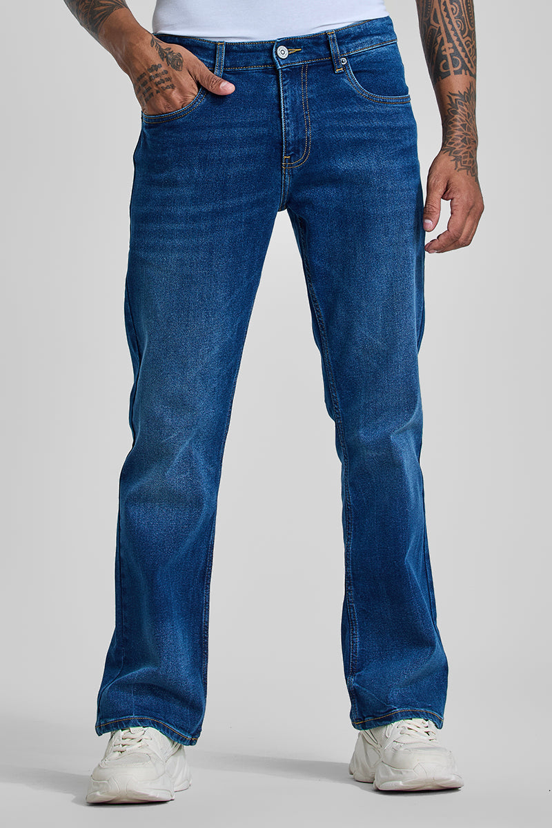 Blue Bootcut Jeans