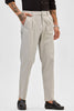 Cream Slim Fit Trousers