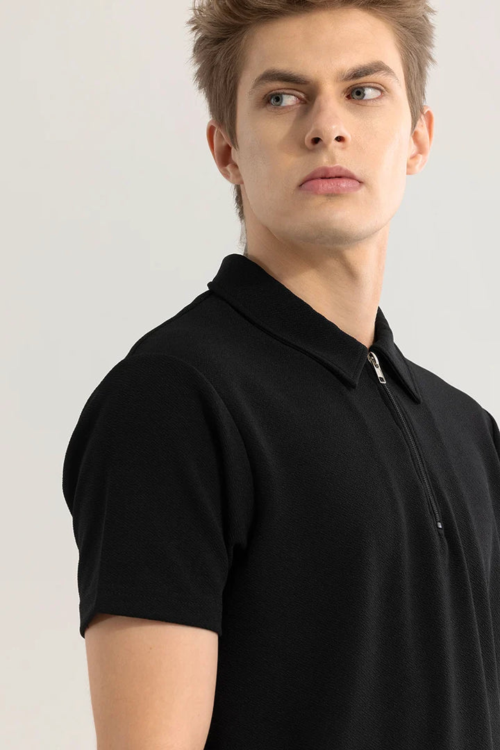 Elegantiq Black Polo T-Shirt