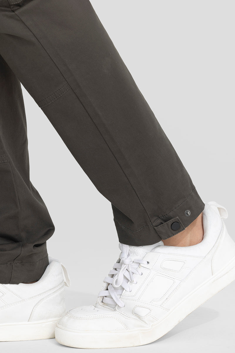 Charcoal Grey Regular Fit Chinos