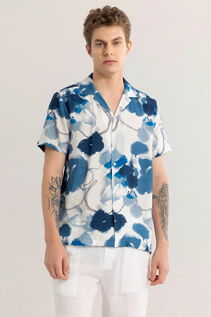 Nebulara Abstract Blue Shirt