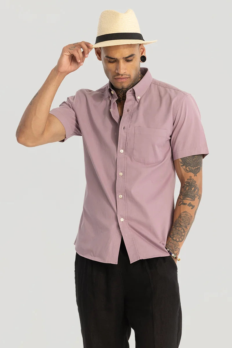 Mauve Oxford Solid Shirt