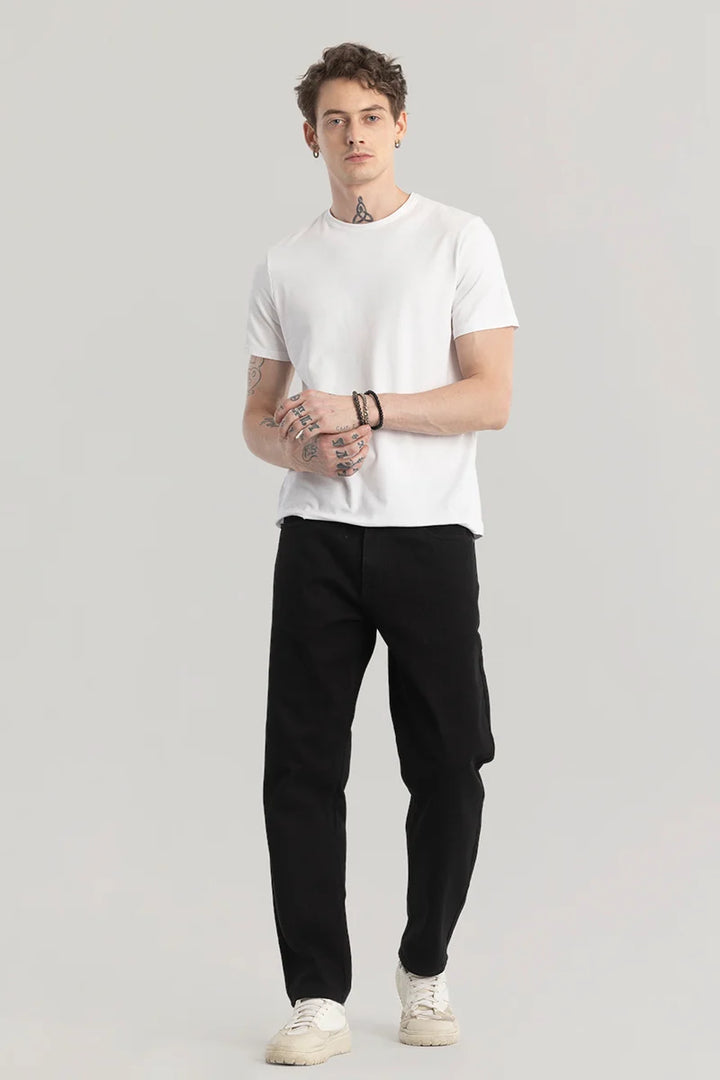 Refined Black Relaxed Fit Jeans