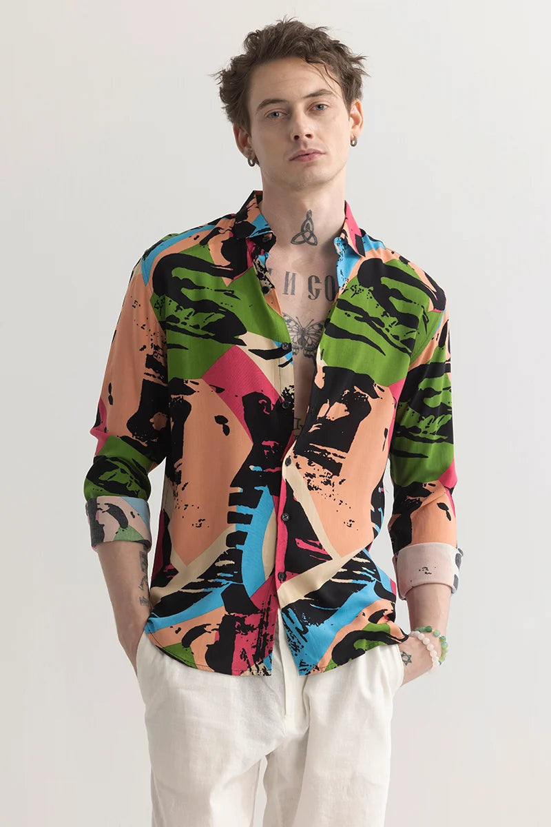 Buy Men's ColorSplashure Multicolor Shirt Online | Snitch – SNITCH