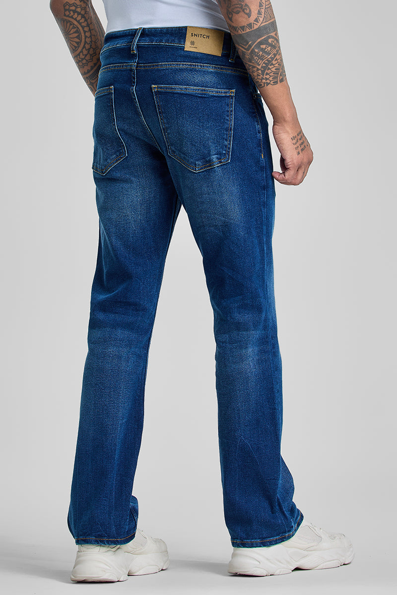 Blue Bootcut Jeans