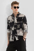 Black Textured Abstract Shirt