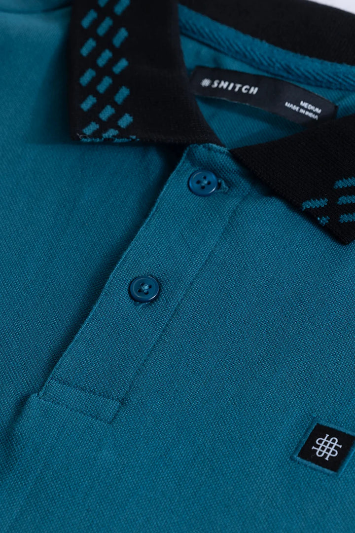 Nadia Teal Polo T-Shirt