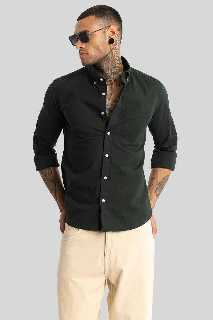 Dark Green Oxford Shirt