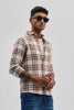 Cream Checks Slim Fit Shirt