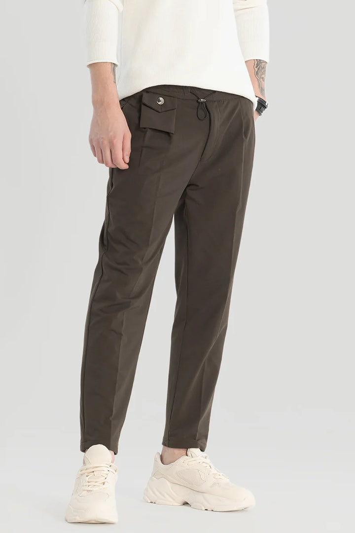 Dark Brown Relaxed Fit Trousers