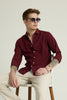 Maroon Self Stripe Shirt