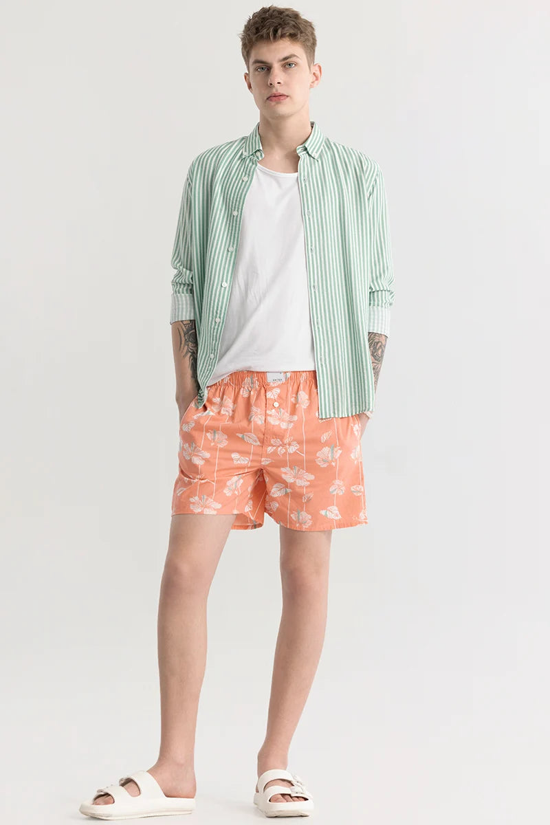 Eivind Floral Peach Boxer