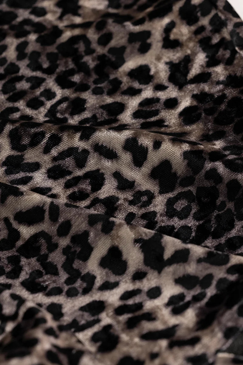 Magne Black Animal Print Velvet Shirt