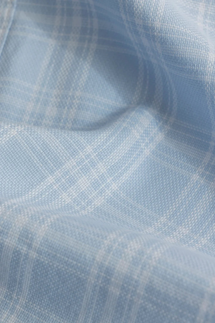 Einar Light Blue Checks Shirt