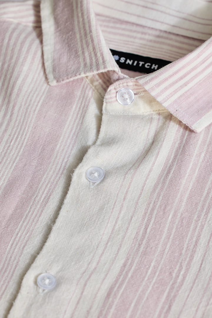 Light Pink Stripes Linen Shirt