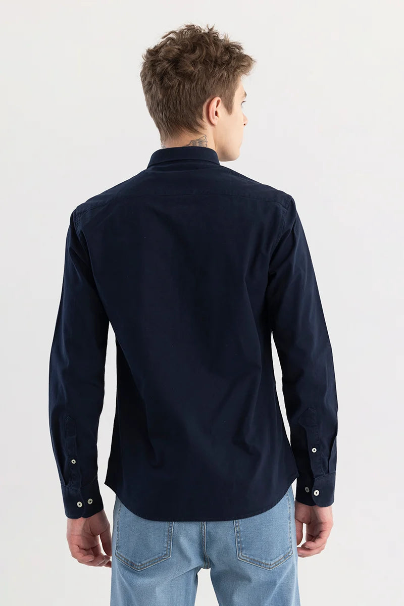 Buy Men's Shirtolo Plain Navy Shirt Online | Snitch – SNITCH