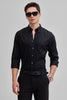 Black Solid Twill Shirt