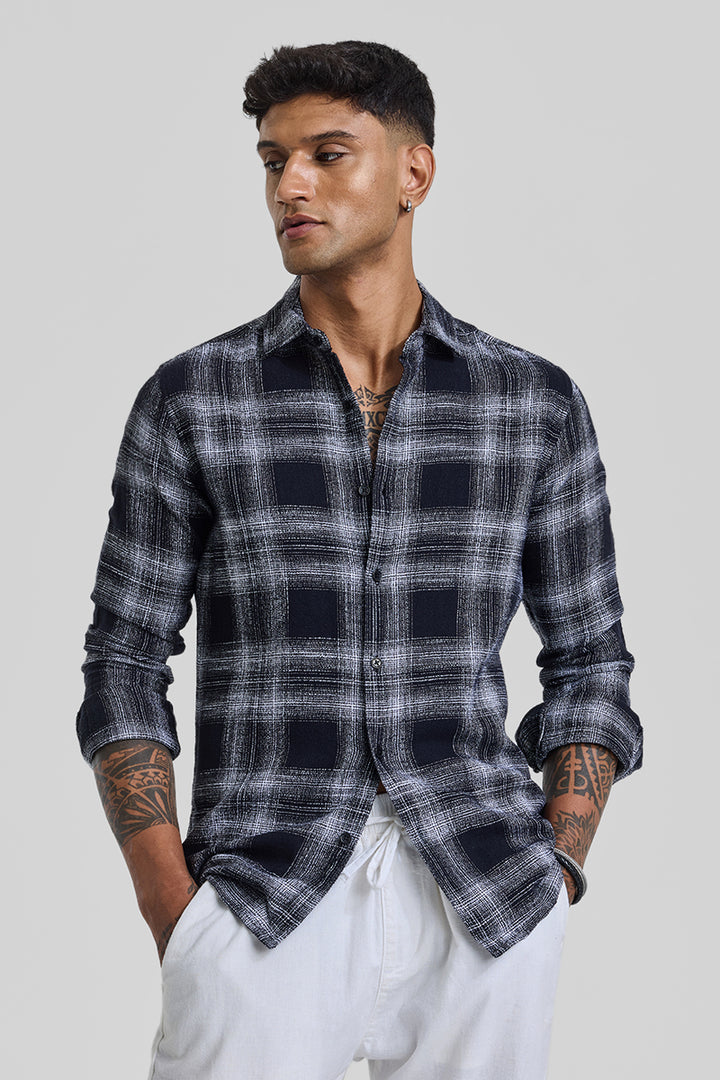 Black Checks Slim Fit Shirt