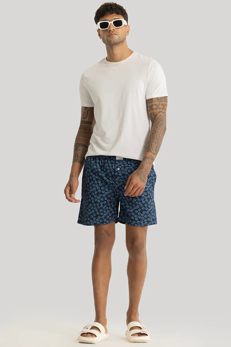 Nico Navy Printed Boxers