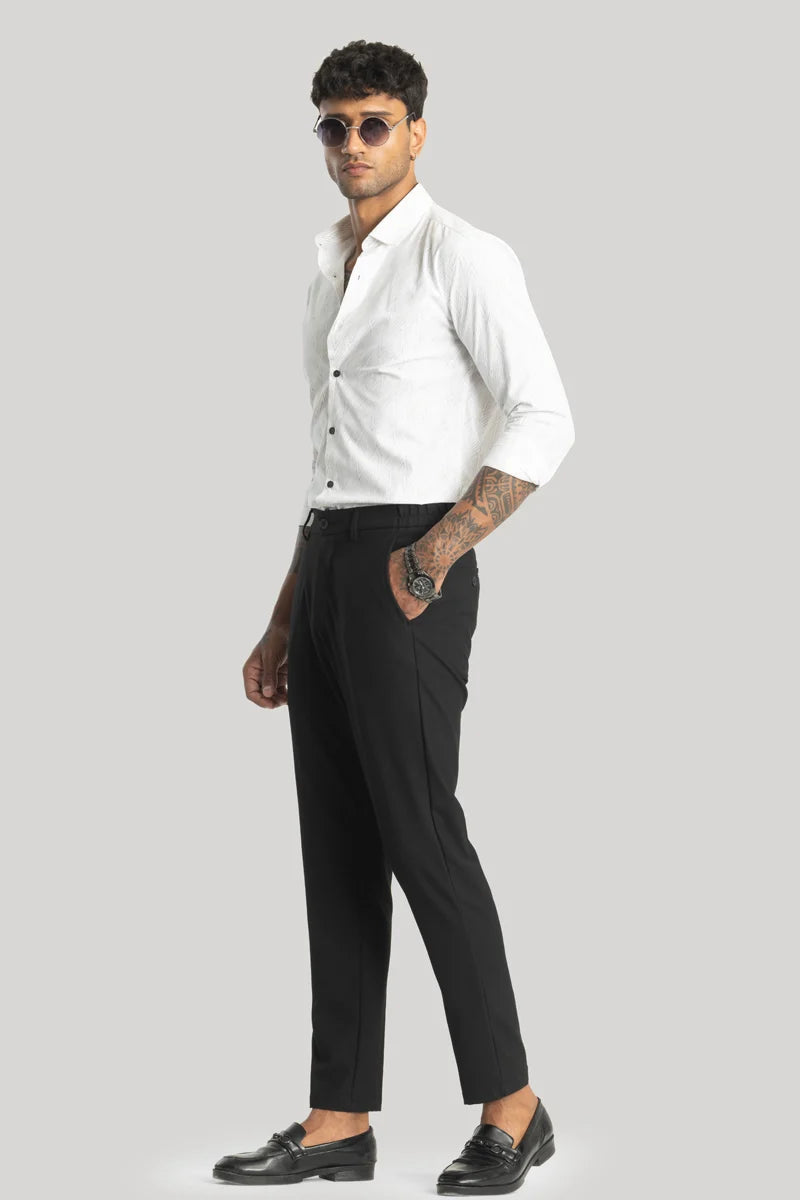 Giorgio Black Slim Fit Trousers