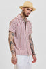 Light Brown Stripes Box Fit Shirt