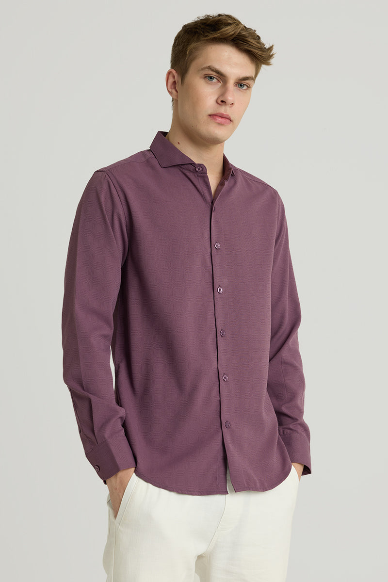 Mauve French Collar Shirt