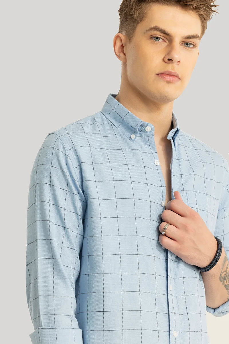 Philippe Light Blue Checks Shirt