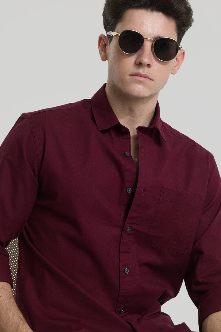 Maroon Slim Fit Shirt