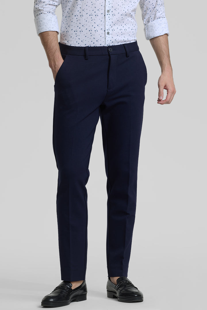 Navy Slim Fit Trousers