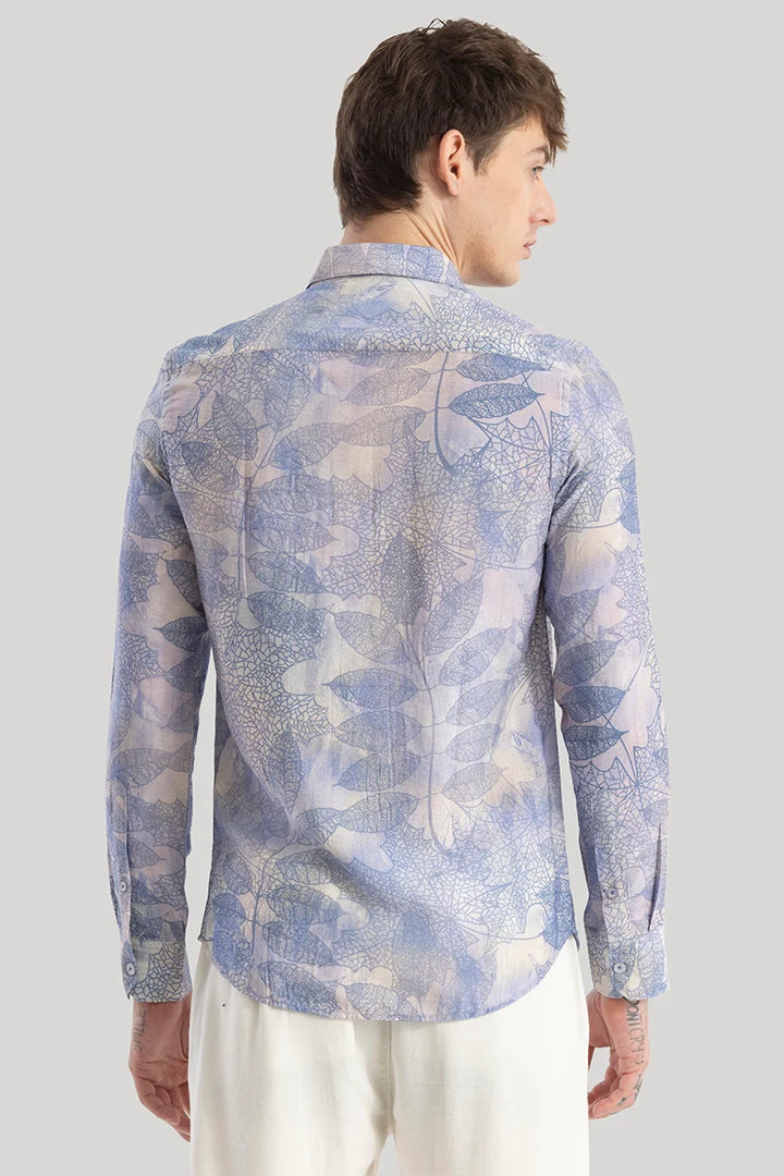 Axel Blue Printed Shirts