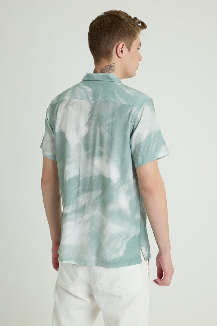 Light Green Cuban Abstract Shirt