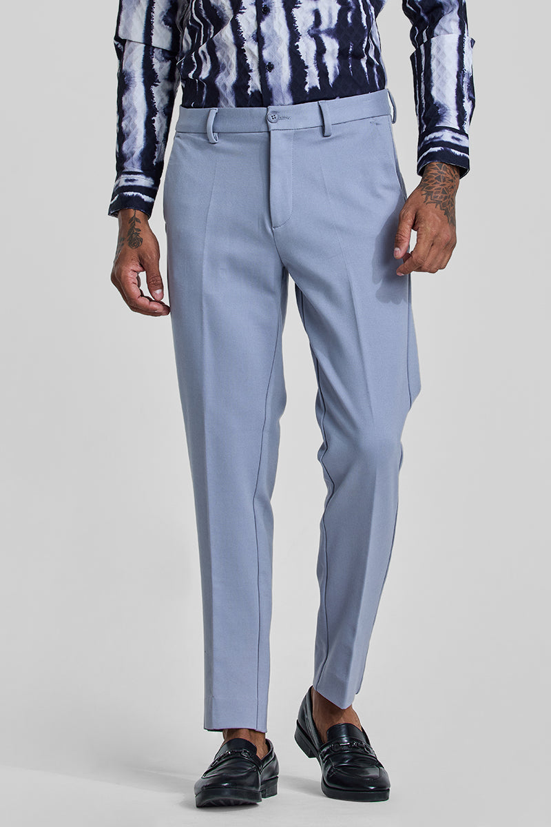 Light Blue Slim Fit Trousers